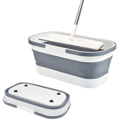 Compact Cleaning Companion: Foldable Mop Bucket with Wheels